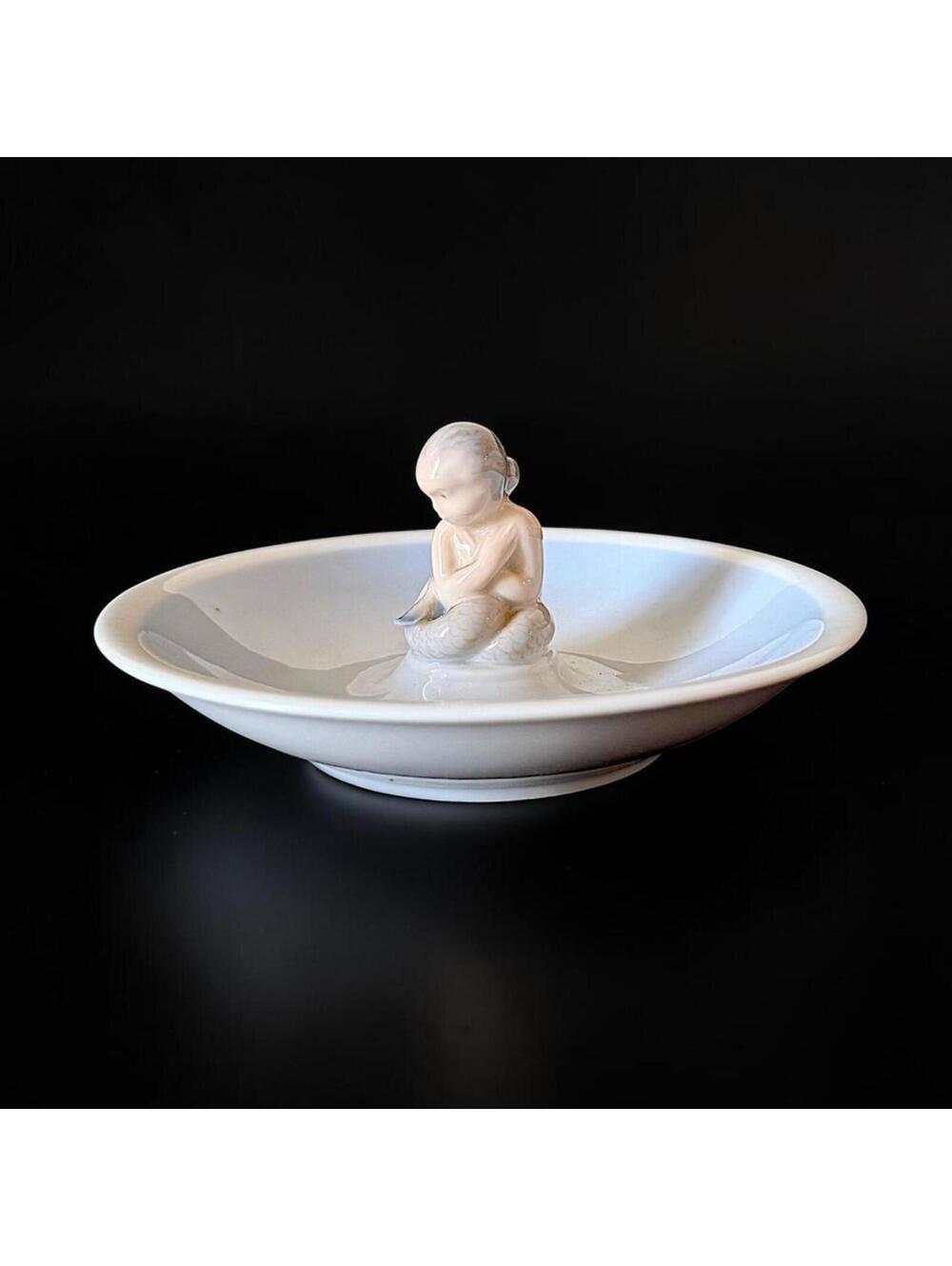 Vintage Royal Copenhagen Little Mermaid Trinket Dish - 6" -  #3231 Denmark 10245